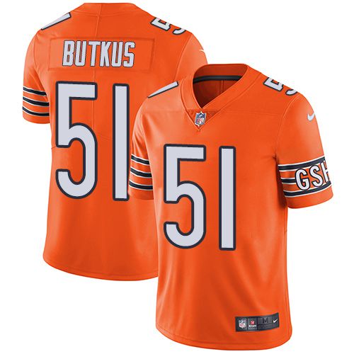 Men Chicago Bears 51 Dick Butkus Nike Navy Orange Limited Player NFL Jersey